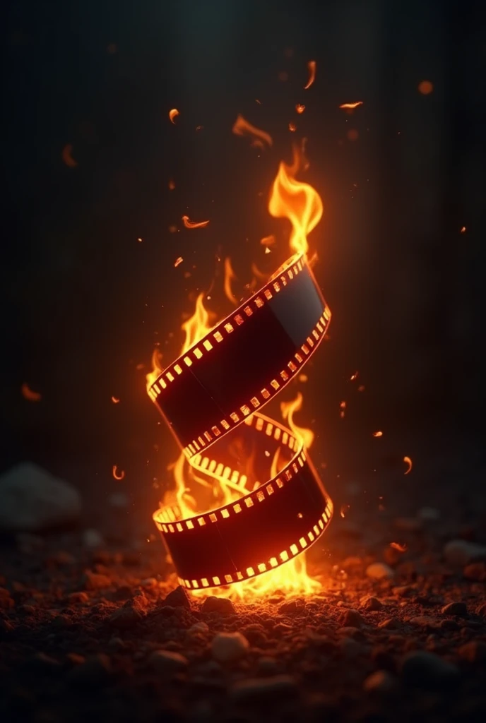 logo FirePlay with a celluloid is burning around a corner