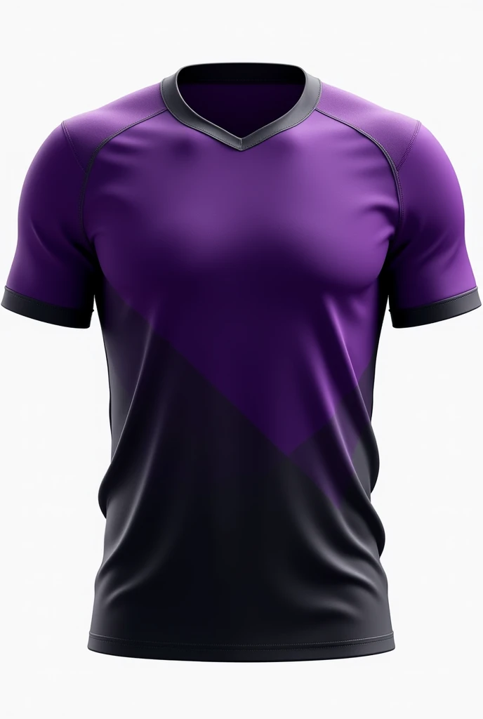 a sports jersey of  dark purple color with a slope gradient design between dark purple and black. do not add additional l ines or design just the slope gradient