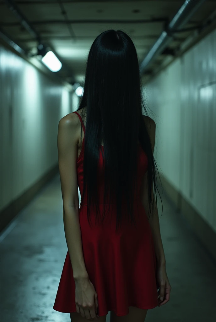 (Art board:1.1, Best quality:1.1,  16 kHz ,  ultra-realistic ), ( belly cleaning , Alone),  fashion magazines ,  cinematic lighting , RAW photo,  body  &  Sadako Yamamura , The ring , Black hair, female ghost, ((((Extremely long hair,  Very long ,  Very lo...