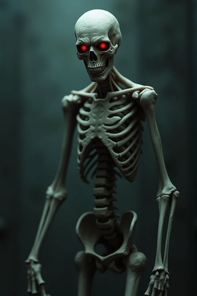 OLD MAN WITH A PALE, SKELETAL BODY WITH RED EYES 