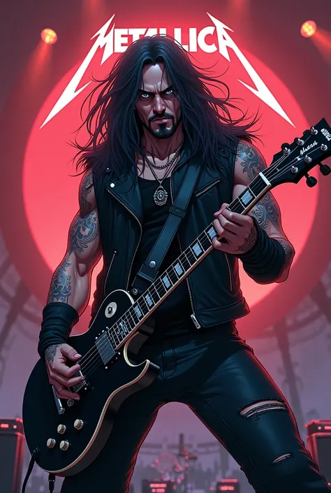 metallica band member anime design