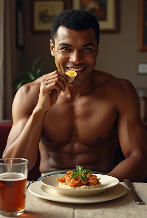 muhammad ali having a meal