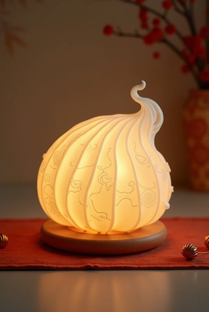  Design a Chinese-style cultural and creative product based on traditional Chinese culture Qu Yuan ，设计一个中国风文创产品，It looks like rice dumplings ， can be a lamp or an audio ，Unique