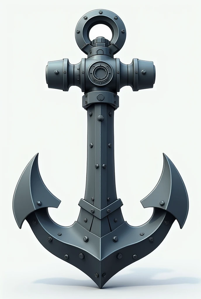 I want an image of an anchor in gray anime version
