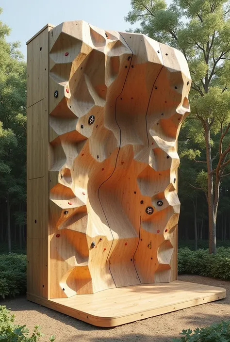 Sketches 3d models of climbing walls for s in a wooden structure by a carpenter designed for the international boulder climbing format. In dimensions of 4 meters X 4 meters wall collapsed by a full wall