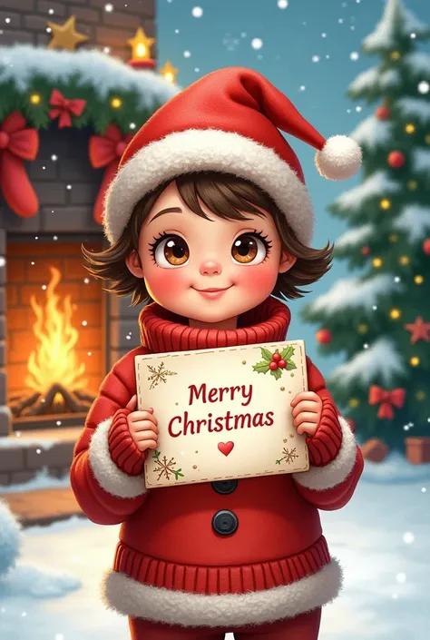 Christmas card to give with cute Christmas message