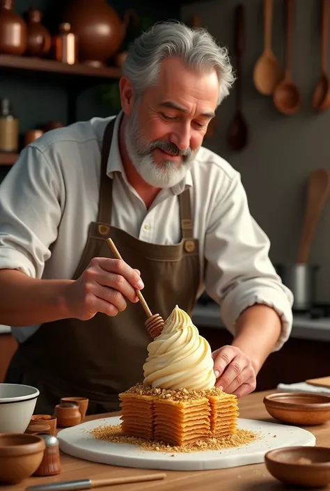 Draw me a man who makes baklava sorbet