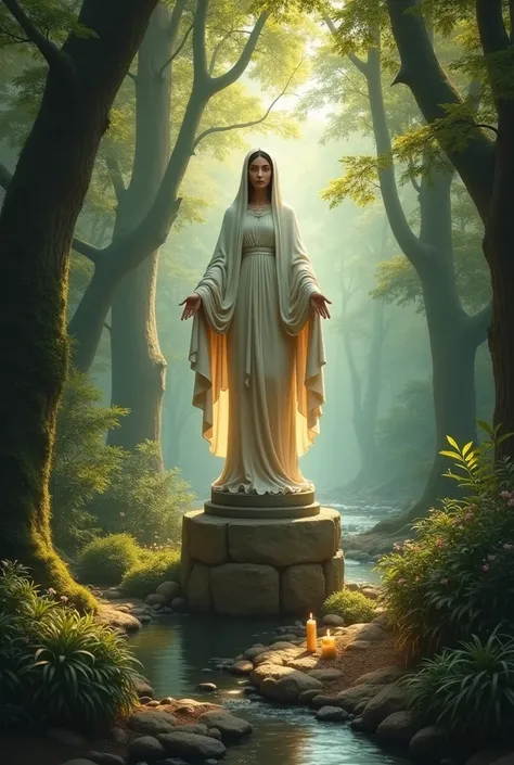 Virgen del Pilar in a forest