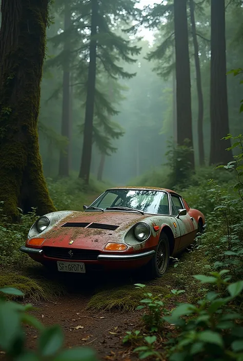 ferrari abandoned in the forest for hundreds of years