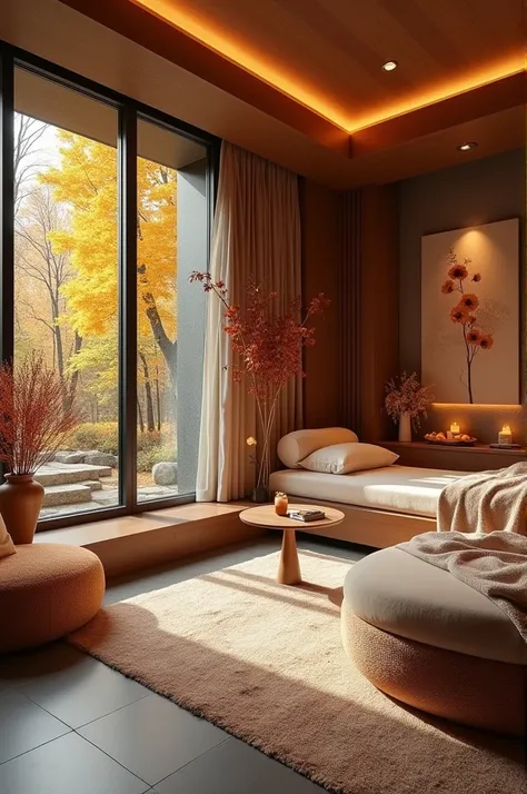 Create an inside autumn spa