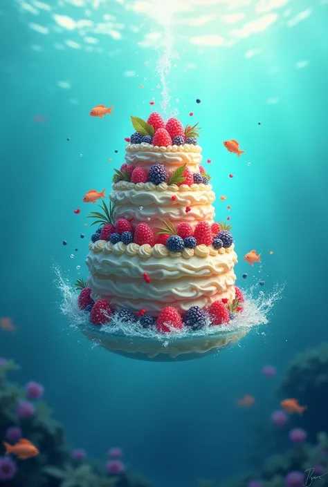 A cake in the sea