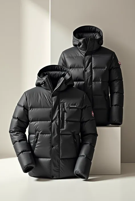 Create an advertisement for Giubbotti di Moncler without people 