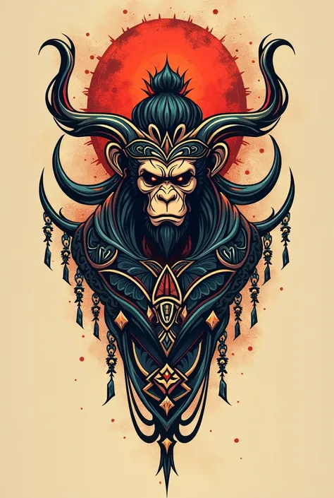 I want a tattoo in honor of the game Black Myth Wukong but let it be a tribal version