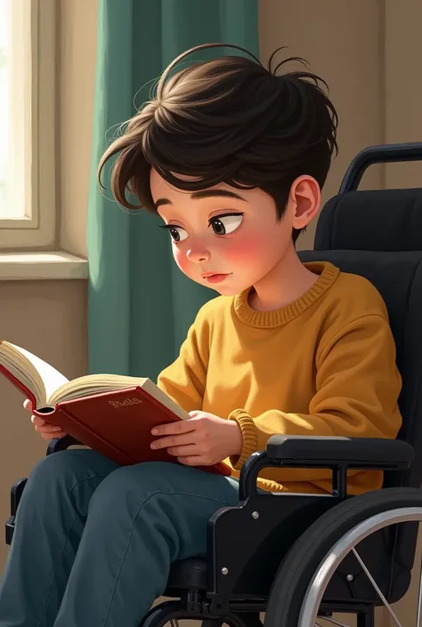 ren with Autism ,  ren in wheelchairs  , blind deaf reading a book