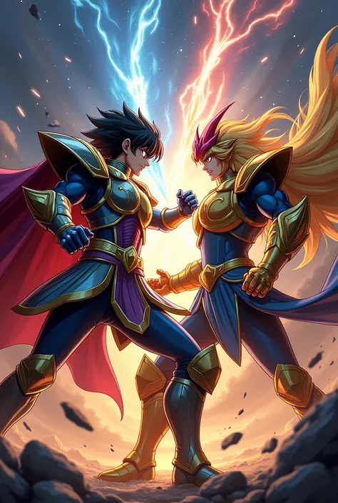 Affiche écrire Chrishnoo VS Ben, 2 chevaliers saint seiya