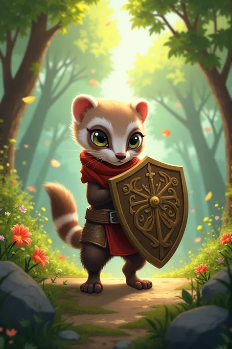 Cute ferret warrior opk shild
