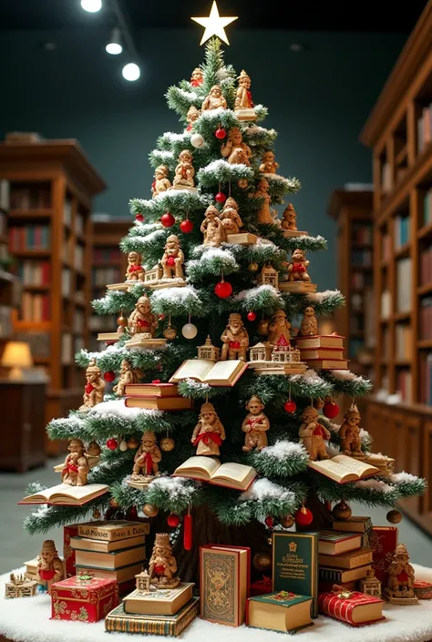 Christmass tree made from polish literature