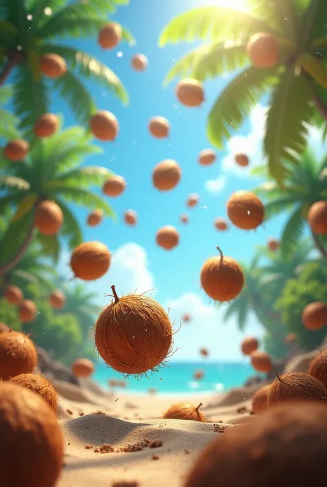 A shower of coconuts 