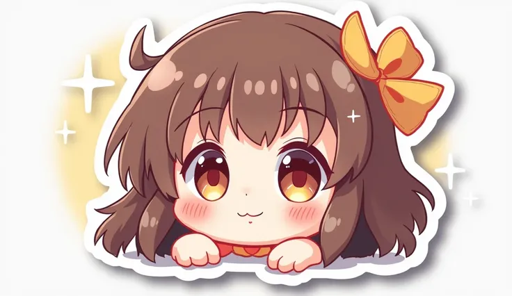 WHAT Chibi anime girl sticker 