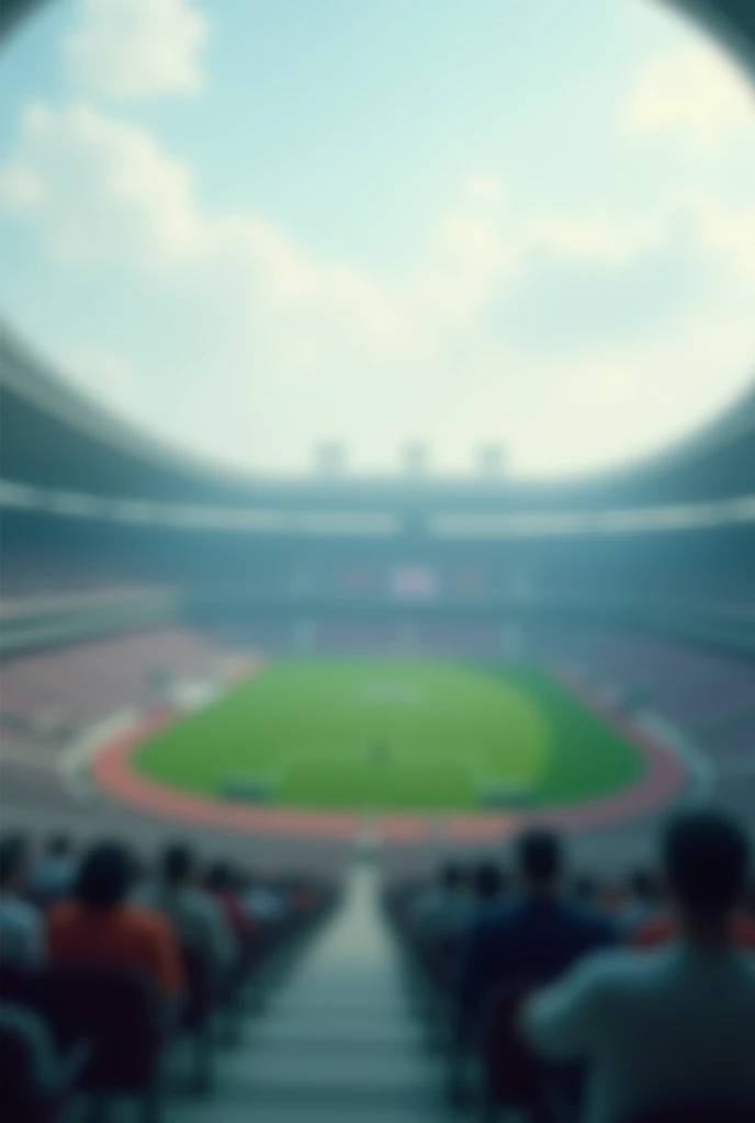 Blurred background of a stadium from an upstairs approach without people