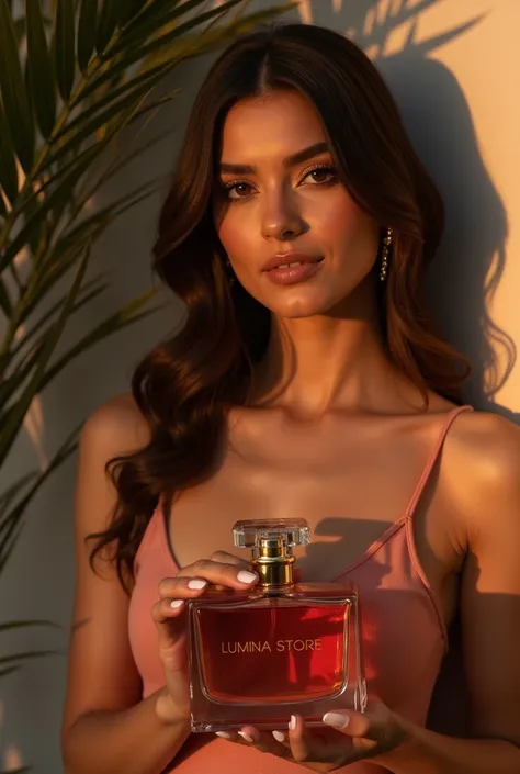 " images of elegant and sophisticated commercial models ,  promoting the perfumes of the brand Lumina Store . The models must be diverse ,  including women and men of different ethnicities ,  aged between 25 and 40 years ,  in natural and charming poses . ...