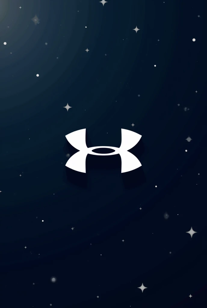 sportswear brand without a person with a black background with small white stars with a predominance of dark blue 