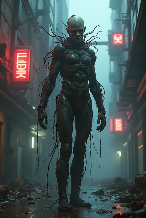 Cyberpunk Man Biopunk Horror 