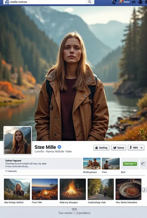 Create a profile and cover for Facebook with stories and anecdotes so that the photos are realistic and striking