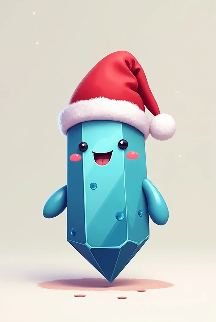 A crystal with a Christmas hat , Not so realistic icon