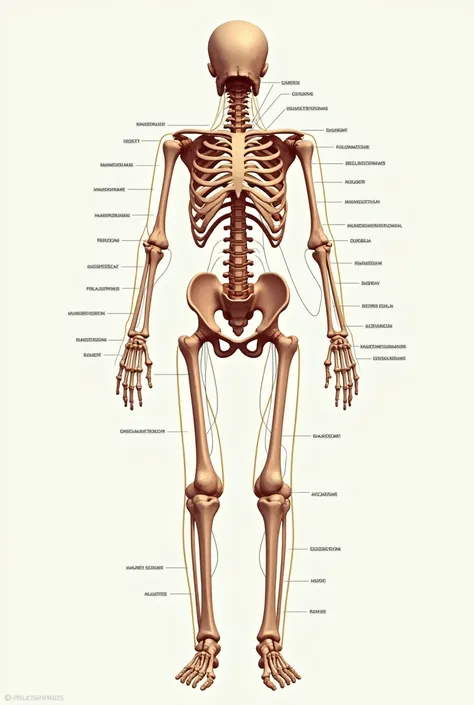 Images of the human skeleton and its nervous system