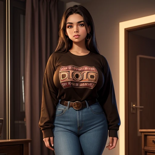 90s dark vintage film style, A petite cute shy innocent slightly chubby upper body macromastia size breasts Mexican nerdy emo teen, short volumetric brown hair, beautiful detailed brown eyes, cutely detailed lips, cute highly detailed eyes and face, round ...