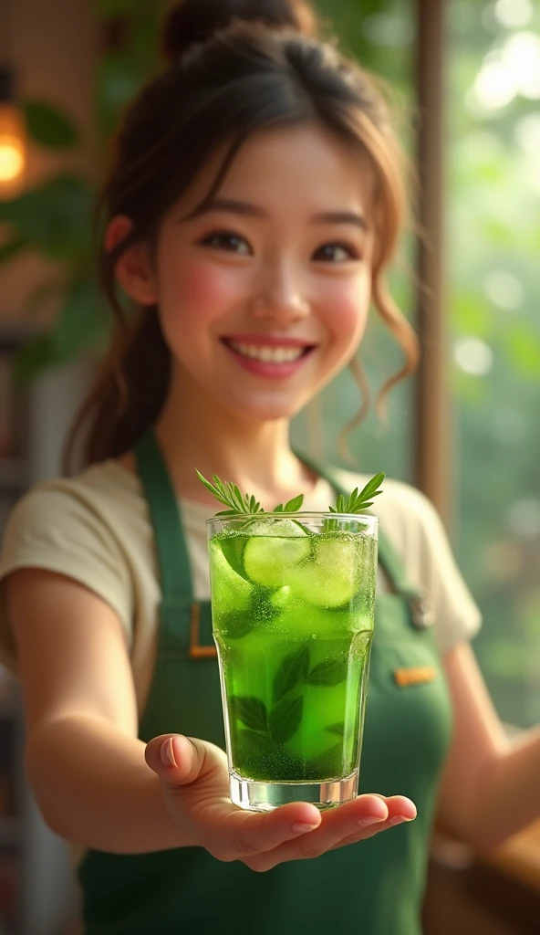 Ready drink being served with a smile on your face, Moringa powder,