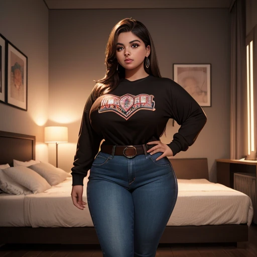 90s dark vintage film style, A petite shy innocent slightly chubby upper body macromastia size breasts Mexican nerdy emo teen, short volumetric brown hair, beautiful detailed brown eyes, cutely detailed lips, super cute highly detailed eyes and face, round...