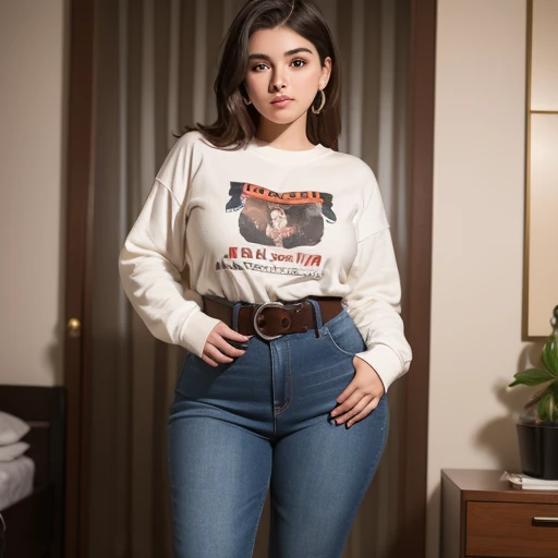 90s dark vintage film style, A petite shy innocent slightly chubby upper body macromastia size breasts Mexican nerdy emo teen, short volumetric brown hair, beautiful detailed brown eyes, cutely detailed lips, super cute highly detailed eyes and face, round...