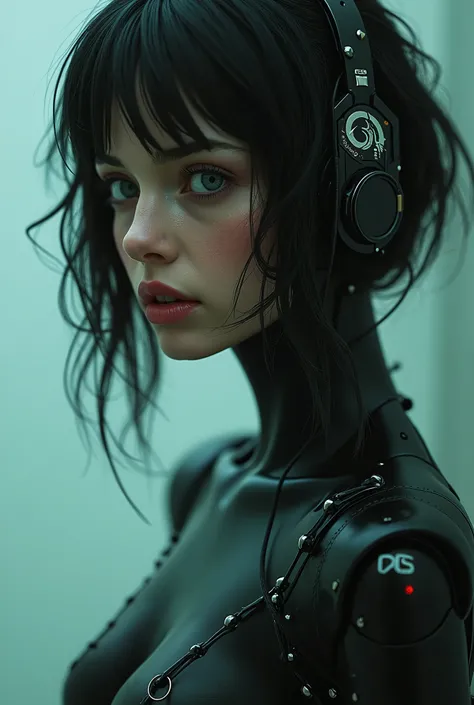 A full body shot of Alice Glass clone from the year 3000, she is a seductive cyborg with empathy and shame, Digital photography, (Masterpiece, Sidelight, finely detailed beautiful eyes: 1.2), HDR, Realists, high resolution