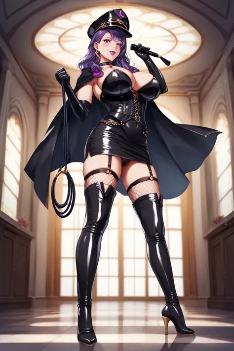 Young Beautiful Woman,(masterpiece, top quality, very detailed depiction, Incredibly Absurd High Definition ,Curvaceous Body,Beautiful legs,High quality skin),(Female executive of an evil organization:1.3),( Shiny Black Bondage Corset with Intricate Struct...