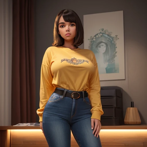 90s dark vintage film style, two wide upper body petite cute shy innocent slightly chubby upper body macromastia size breasts Mexican raven nyuugao nerdy emo teens, short volumetric brown hair, beautiful detailed brown eyes, cutely detailed lips, super cut...