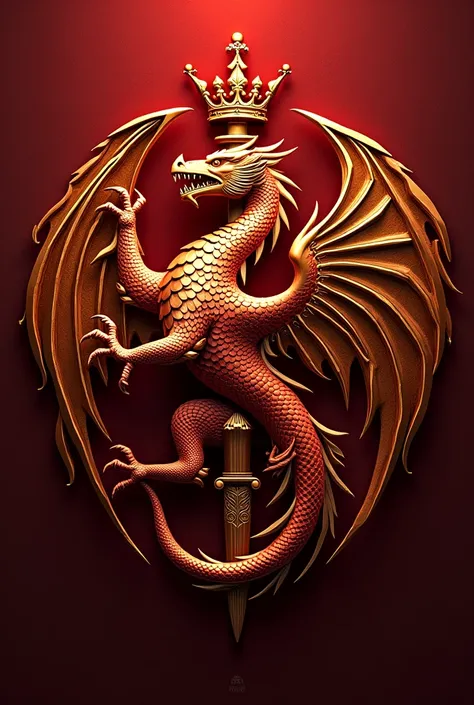 A coat of arms inspired by the Targaryen house 