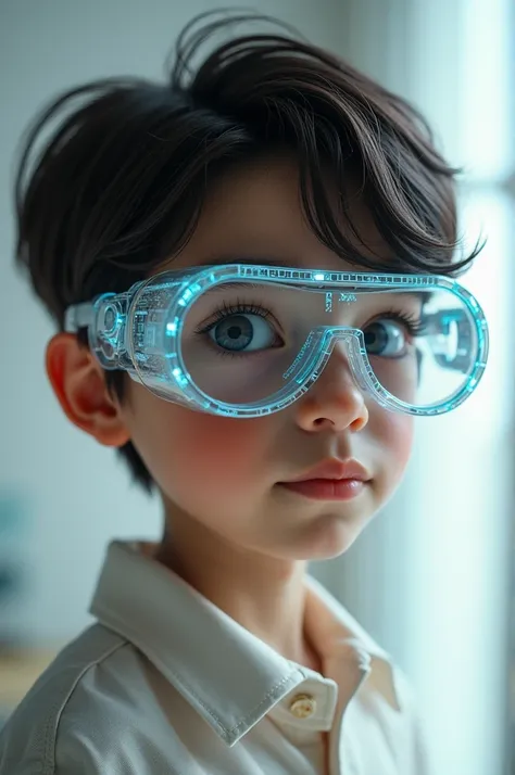 Boy with revealing glasses
