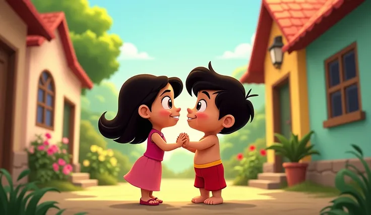 Chotta bheem and dora in love.