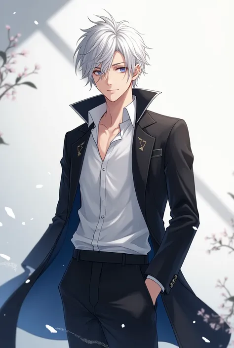 A white haired anime guy