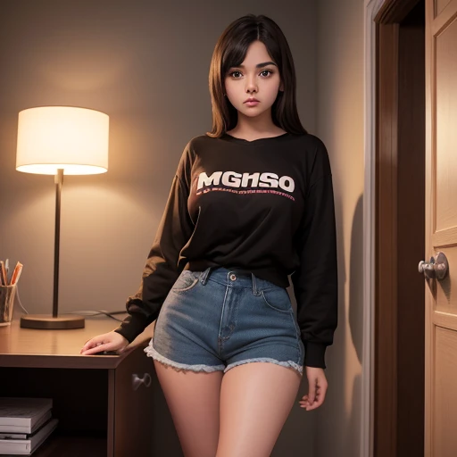 90s dark vintage film style, A petite cute shy innocent chubby upper body macromastia size breasts Mexican raven nyuugao nerdy emo teen, short volumetric brown hair, beautiful detailed brown eyes, cutely detailed lips, super cute highly detailed eyes and f...