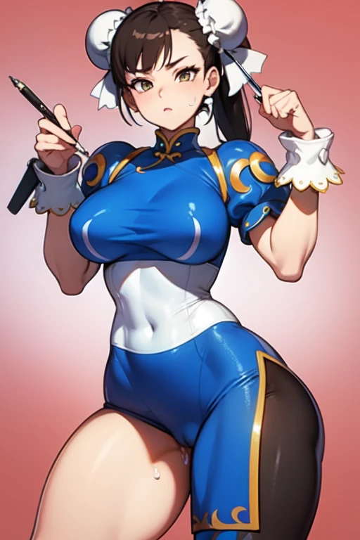 chun li, pen, ,  semen in the body ,  big thighs, leggings 

