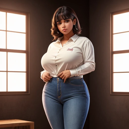 90s dark vintage mexican film style, A petite cute shy innocent chubby upper body macromastia size breasts Mexican raven nyuugao nerdy emo teen, short volumetric brown hair, beautiful detailed brown eyes, cutely detailed lips, super cute highly detailed ey...