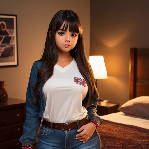 90s dark vintage mexican real life film style, A petite cute shy innocent nerdy chubby upper body macromastia size breasts Mexican raven nyuugao emo teen, short volumetric brown hair, beautiful detailed brown eyes, cutely detailed lips, super cute highly d...