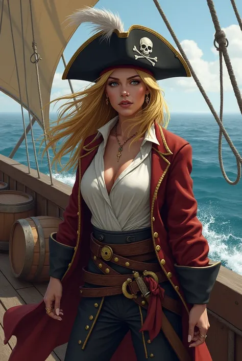 A blonde pirate 

