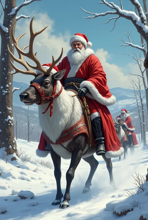 Sengoku Warlords　Santa　Ride on a reindeer