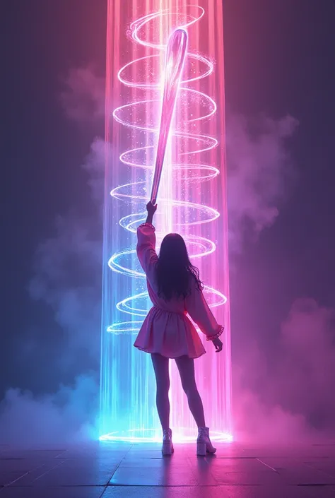 Create the image of a light rod from a girl group called s 