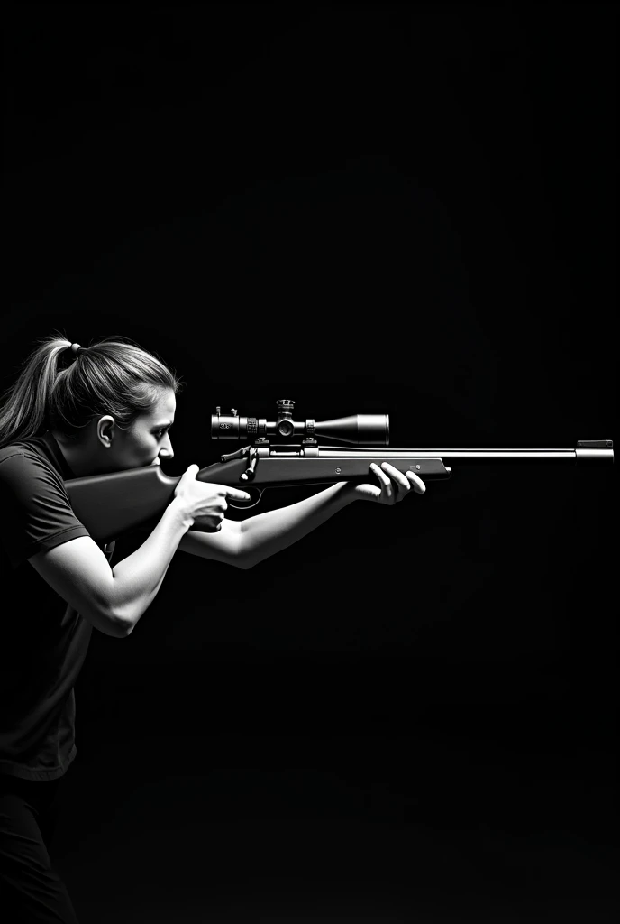 The photo is a shooting sport. The black background is a shooting sport. The photo is a shooting sport.