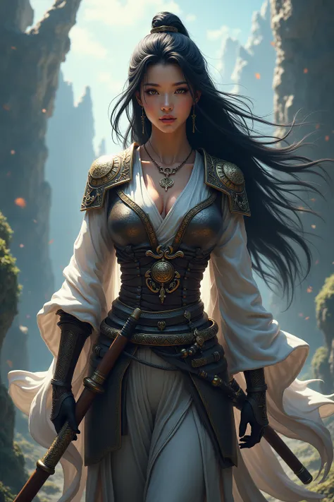  high detail,  Best Quality , reality，fantasy，From the game character ，Sexy，beauty， Japanese warrior girl，masterpiece,  HD Model , 